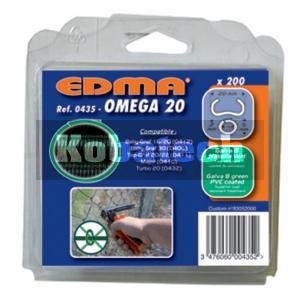 EDMA Spony 043501 poplastované zeleným PVC 200ks OMEGA 20 