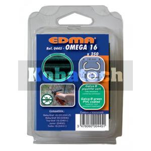 EDMA Spony 044501 poplastované zeleným PVC 250ks OMEGA 16