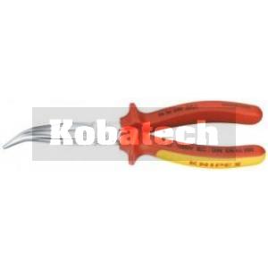 Knipex Kliešte VDE 200mm polguľaté zahnuté s bočným cvikom 1000V, 2626200