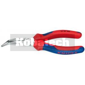 Knipex Kliešte 160 mm polguľaté vyhnuté s cvikom