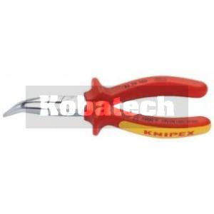 Knipex Kliešte VDE 160 mm pologuľaté vyhnuté s bočným cvikom 1000V