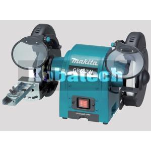 Makita GB602W stolová brúska s nádstavcom na brúsenie píl. kotúčov