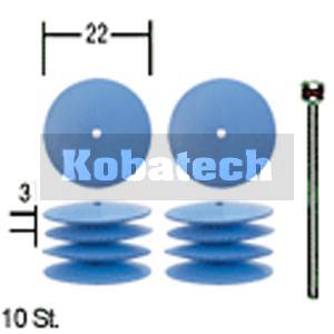 Proxxon kotúč leštiaci 22x3 mm/10ks silikónový elastický, šošovka 28293