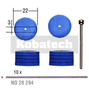 Proxxon kotúč leštiaci 22x3 mm/10ks silikónový elastický, valec 28294