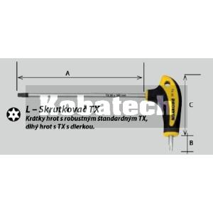 Proxxon L-skrutkovač TX 55 x 215 mm s dierkou, 22462