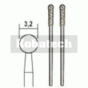 Proxxon diamantové brúsne teliesko 3,2 mm / 2 ks, guľa pre sklo a kameň, 28234