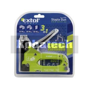 Extol Craft Pištoľ sponkovacia, hrúbka spony 1,2mm, dĺžka spony 4-14mm, 9176