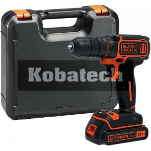 Black&Decker BDCDD186K vŕtačka 2 rýchlostná 18V, 1,5Ah, 1x akumulátor, kufor