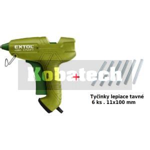 Extol Craft Pištoľ lepiaca tavná, 65W + tavné tyčinky pr.11.2mm / 6 ks. 9901 , 422002 +TT6