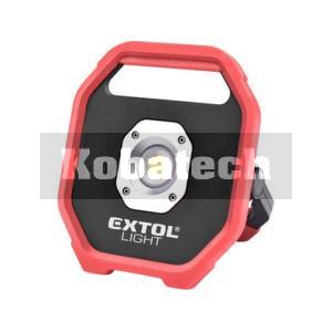 Extol Light Svietidlo nabíjateľné LED, 10W, 1200lm, 6x1,5V AA, IP54, 43260