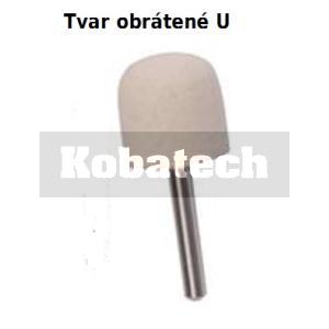 Kotúč plstený 10x13-3mm KF tvarobrátené U so stopkou, 11805