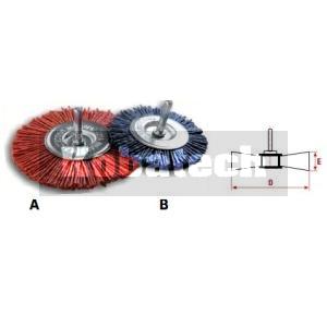 Kefa stopková G 100B radiálna 100x24mm nylónová so stopkou 6x30mm 0621