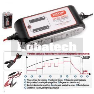 Extol Premium Autonabíjačka inteligentná 12V, 8A, 9 stupňový proces nabíjania 8897301