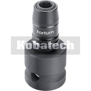 Fortum Adaptér rázový na bit, 1/2" 4-hran na 1/4" 6-hran, CrMo, 4790002