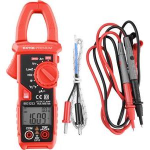 Extol Premium  Multimeter kliešťový s automatickou voľbou rozsahov, max. 600V AC/DC, bezdotyková detekcia napätia,8831253