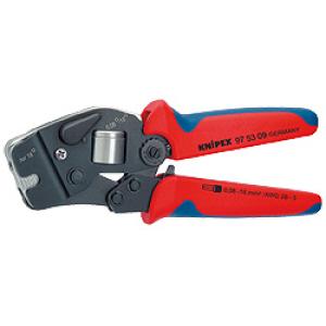 Knipex Samonastaviteľné čelné kliešte pre lisovanie káblových koncoviek 190mm, 97 53 09