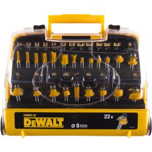 DeWalt Sada fréz 22 dielna, stopka 8mm,+kufor DT90017