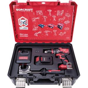 Worcraft Sada XCUBE004 Toolbox, Skrutkovač bezuhlíkový CHD-S20LiBH, 1x 4.0 Ah aku. 1x nabíjačka, 114871