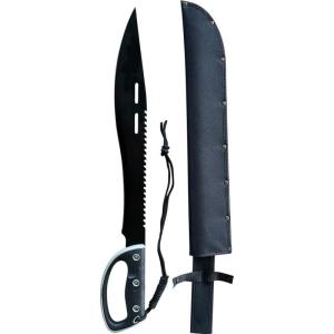 Strend Pro Mačeta Tactical, s puzdrom s pílkou, s ochranou ruky, čierna, 61 cm