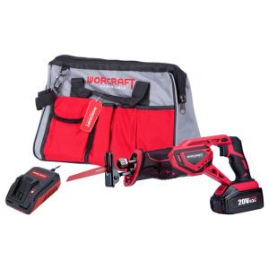 Worcraft Set chvostová píla, 1x akumulátor 2.0 Ah,, 1x nabíjačka + brašňa 