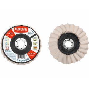 EXTOL PREMIUM, Kotúč leštiaci filcový, šikmé lamely, Ø125x12mm, 8803387