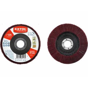 EXTOL PREMIUM, Kotúč lamelový šikmý-korund, Ø125mm, P120, 8803391