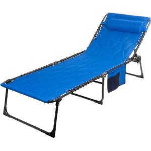 Strend Pro Lehátko BOGOTA, modré, s bočným vreckom, 190x70x35 cm, 802585