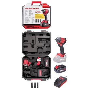 Worcraft Uťahovák rázový 1/2" CIW-S20LiBM-450 ShareSYS, 20V Li-Ion, rázový, 450Nm, square, SET 1x akumulátor 4.0 Ah + nabíjačka, v kufri, 114881 