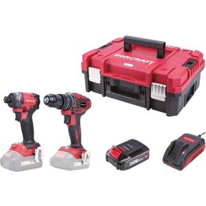 Set Worcraft XCUBE030 ShareSYS Toolbox, uťahovák 260 Nm, skrutkovač 50 Nm, 2x 2.0 Ah akumulátor, 1x nabíjačka, 114882 