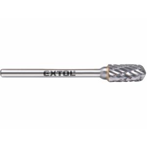 Extol Industrial Fréza karbidová valcová, polguľaté čelo, ø6mm, rezná dĺžka 13mm, stopka ø3mm, 8703823