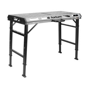 Fortum Stôl zvárací skladací, max. 454kg, hrúbka 2mm, 107x53cm, výška 70-93cm, fixačné otvory 20mm, 4759970