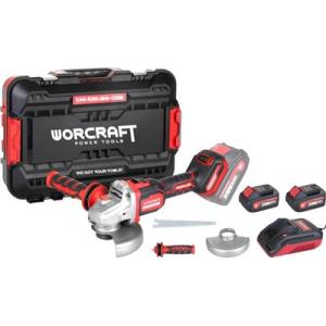 Set Worcraft uhlová brúska 125 mm,CAG-S20LiBM, ShareSYS , 2x 4.0 Ah akumulátor + nabíjačka, bezuhlíková, 6 rýchlostná, 1131106