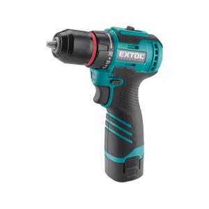 EXTOL INDUSTRIAL Vŕtačka akumulátorová 16V, 2x 2Ah, 50Nm, nabíjačka 1,5A, kufor, 8791152