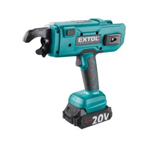 Extol Industrial Viazač armatúr aku Share20V, 1x 4Ah + 1x 1,5Ah , drôt 0,8mm, oko 8-34mm, bezuhlíkový motor,