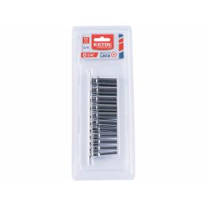 Extol Premium Kľúče nástrčné predĺžené MultiLock, 1/4'', 4-13mm, 11ks, 8818111