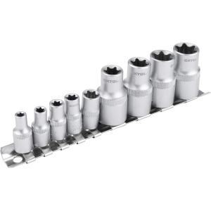 Extol Premium Kľúče nástrčné E-TORX, 1/4'', E5-E18, 9ks, 8818115