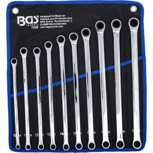 BGS technik Kľúče očkové obojstranné, račňové, extra dlhé, 10 - 19 mm, 7239