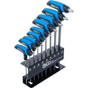 BGS technik Sada torx klúčov T10 - T50 s T rukovätou, 8485