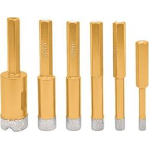 Strend Pro Sada vyrezávačov diamantová, 6 - 20 mm,HEX, plastový box, sada 6 ks