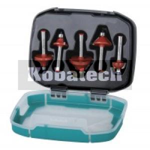 Wolfcraft Sada 5 ks HM-profilových fréz, stopka 8mm k hornej fréze -plast.box, 8754000