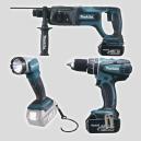 MAKITA DK18050 Sada akumulátorového náradia (BHP456D + BHR241D + BML802)