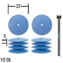 Proxxon kotúč leštiaci 22x3 mm/10ks silikónový elastický, šošovka 28293