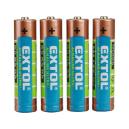 Extol Energy batéria 1,5V alkalická typ AAA/LR03/ 4 ks , 42010