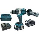 Makita Vŕtací skrutkovač AKU Li-Ion 5Ah 2-rýchlostný, DDF451RTJ