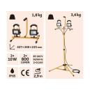 Extol Light Svietidlo pracovné 2xLED so stojanom, 10/20W, 800/1600lúmenov 43281