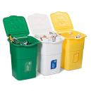 DEAhome Kôš ECO 3x 50 lit, zelený-žltý-biely, na recykláciu odpadu,  254542