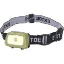 Extol Light lampa čelová  250+250lm, sústredené a ploché svetlo (biele, zelené, červené), 68g, 43108