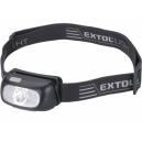 Extol Light Lampa čelová 5W CREE XPG + 2x červená LED, 1Ah LiPo akumulátor, max. dosvit 40m, 43181