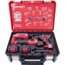 Worcraft Set XCUBE001 Toolbox, skrutkovač + uhlová brúska 125 mm, 2x 4.0 Ah akumulátor, 1x nabíjačka, 114870