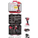 Worcraft Uťahovák rázový CIS-S20LiBM-260 ShareSYS, 20V Li-Ion 260Nm, bezuhlíkový, SET 1x akumulátor 2.0 Ah + 1x nabíjačka, v kufri, 119653 